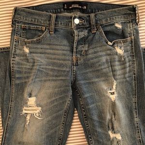 Hollister distressed boyfriend jeans
